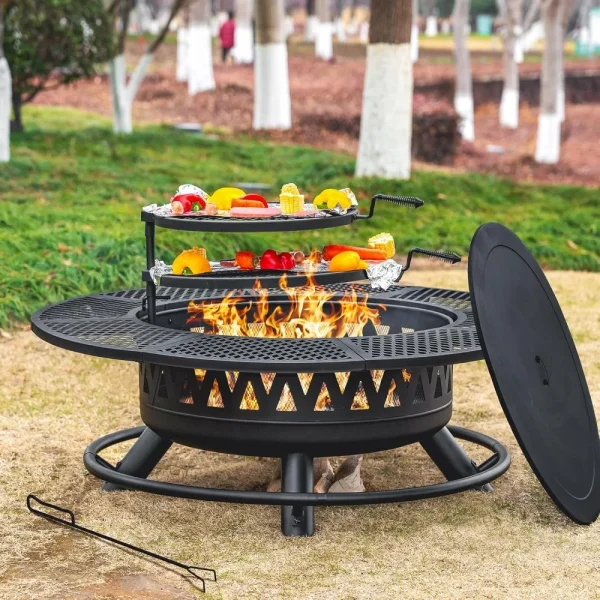 Fire Pit with 2 Grills